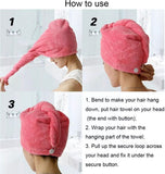 Hair Drying Towel Cap – Quick Dry, Soft & Absorbent Turban Wrap For Women | Anti-Frizz Hair Wrap Towel For Bathroom & Salon Use (Random Color)